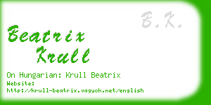 beatrix krull business card